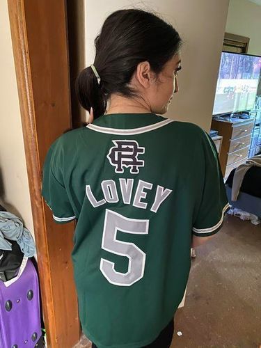Customer photo review of Custom Olive Camo-Black Authentic Salute To Service Throwback Rib-Knit Baseball Jersey Shirt