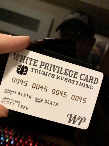 Customer photo review of White Privilege Card