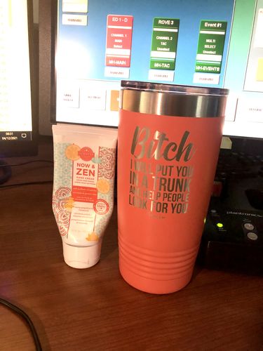 Customer photo review of Bitch I Will Put You In The Trunk Laser Etched Tumbler