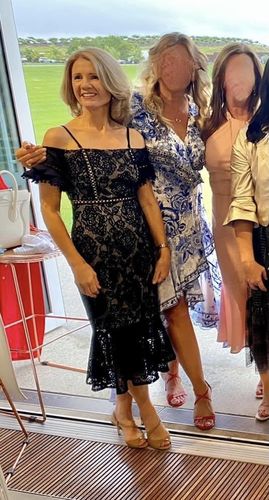 Customer photo review of Erica Lace Midi Dress - Navy