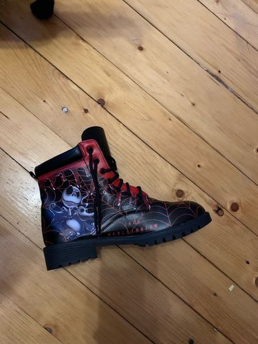 Customer photo review of Jack Skellington Leather Boots