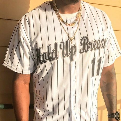 Customer photo review of Custom Royal Gray-Orange Baseball Jersey