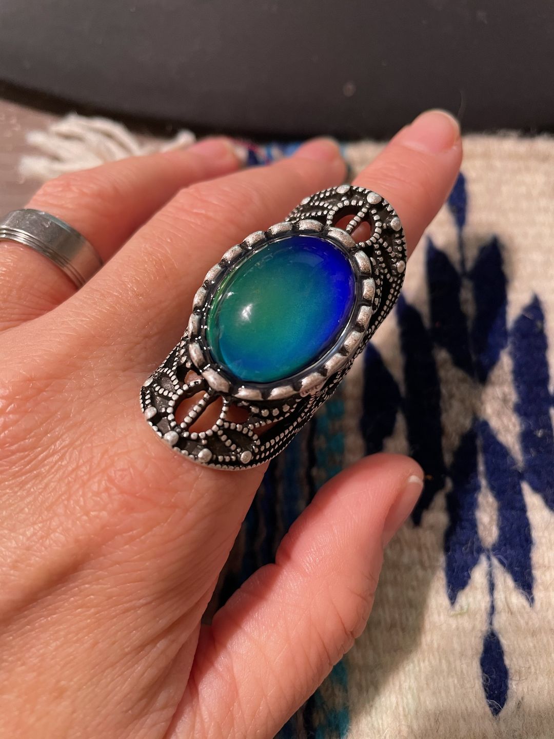 Customer photo review of Empowering New-Age Mood Ring