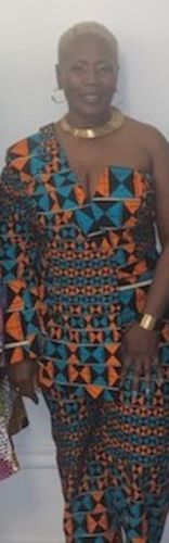 Customer photo review of African Print Lagina Jacket and Pant Set