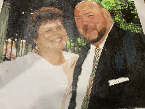 Customer photo review of Custom Paint By Numbers Kit - Upload Your Photo - Brush Set Included