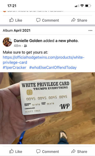 Customer photo review of White Privilege Card