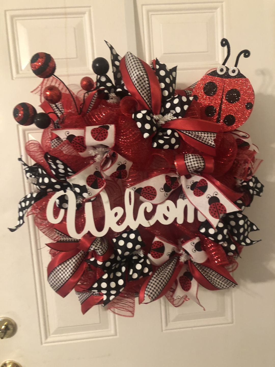 Customer photo review of 15-24" Tinsel Work Wreath Form: White