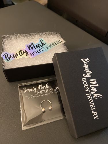 Customer photo review of Front Facing Jewels Surgical Steel Horseshoe