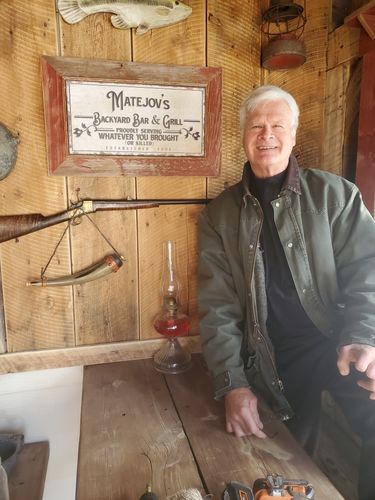 Customer photo review of Backyard Bar & Grill Sign