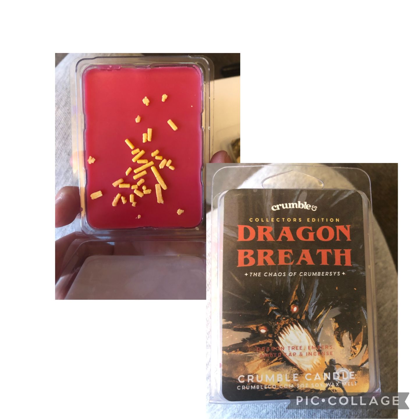 Customer photo review of Dragon Breath Wax Melts