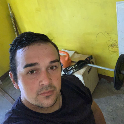 Customer photo review of Guantes Pesas GRAB Camo Light Blue