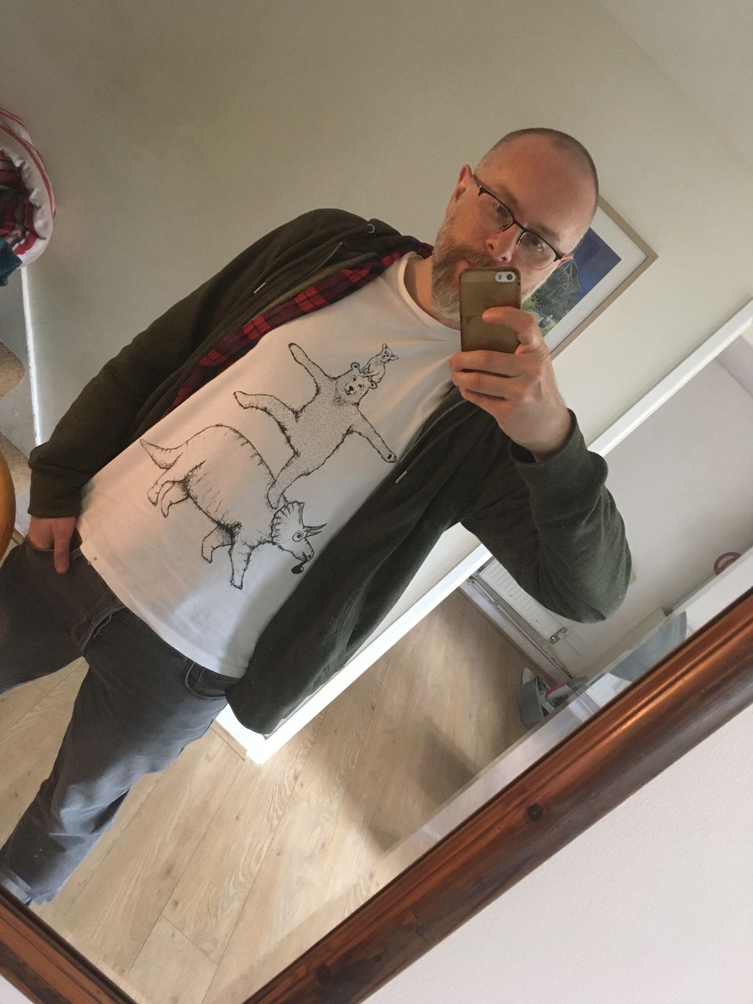 Customer photo review of 'Old Bear New Tricks' T-Shirt