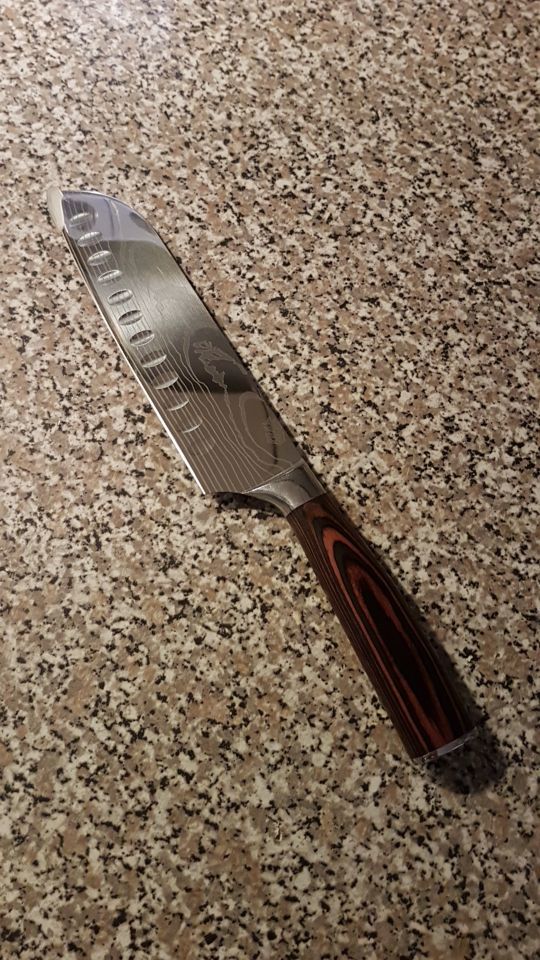Customer photo review of Imperial Collection — Japanese High-Carbon Steel Knife Set with Damascus Pattern