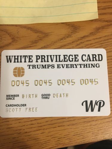 Customer photo review of White Privilege Card