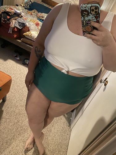 Customer photo review of Traveler Top | White Rib Knit