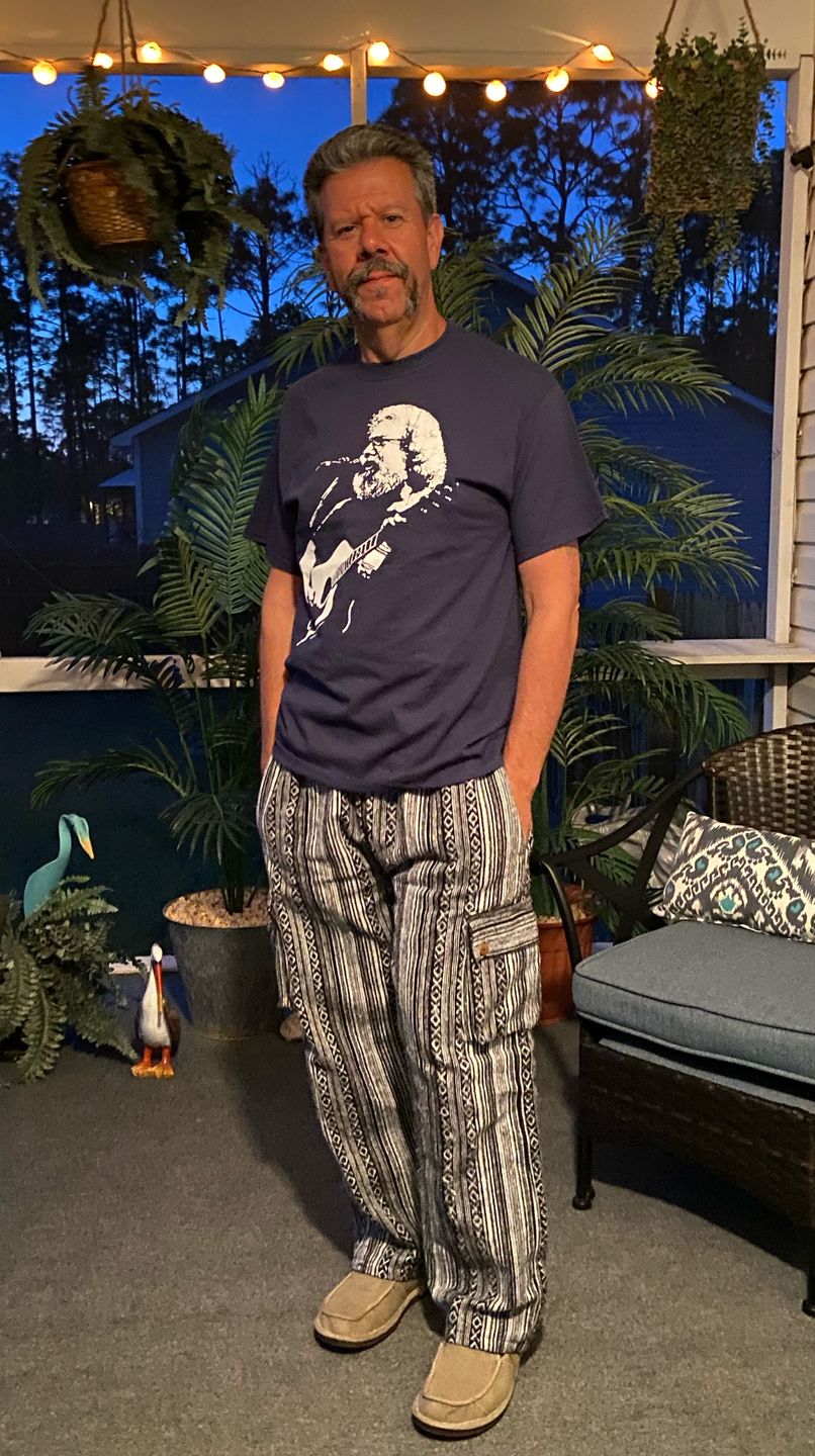 Customer photo review of Woven Cotton Cargo Pants