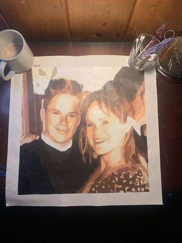 Customer photo review of Custom Paint By Numbers Kit - Upload Your Photo - Brush Set Included