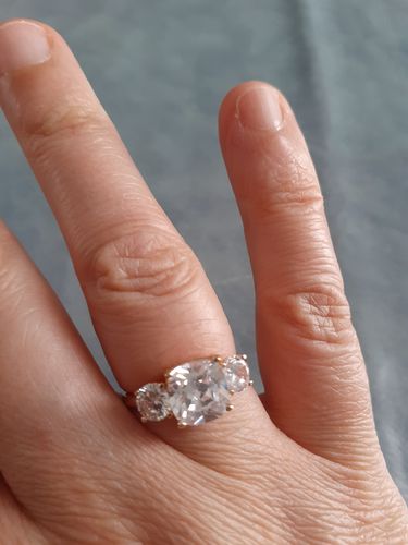 Customer photo review of Bague Owenn - 3 Pierres Zirconium