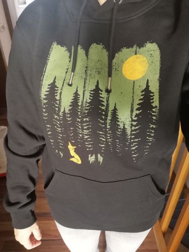 Customer photo review of Fuchs Im Wald - Bio Unisex Hoody Siebdruck (PREMIUM)