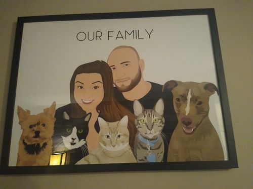 Customer photo review of Custom Framed Family Portrait