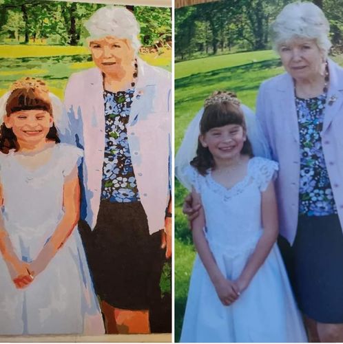 Customer photo review of Custom Paint By Numbers Kit - Upload Your Photo - Brush Set Included