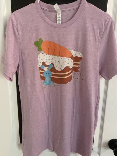 Customer photo review of Carrot Cake Lover Short-Sleeve Unisex T-Shirt