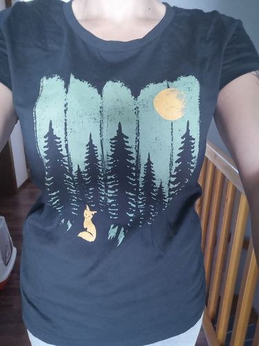 Customer photo review of Fuchs Im Wald - Bio Damen Shirt Siebdruck
