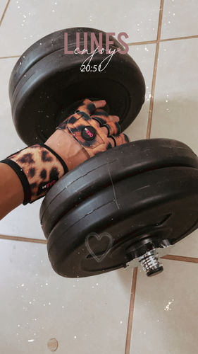 Customer photo review of Guantes Pesas GRAB Leopard