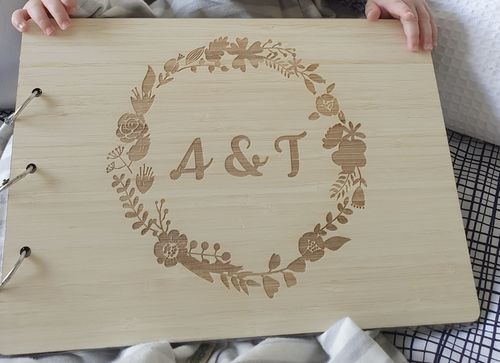 Customer photo review of Personalised Wedding Guestbook