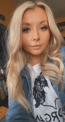 Customer photo review of Wildcat Blue Prescription Contact Lenses