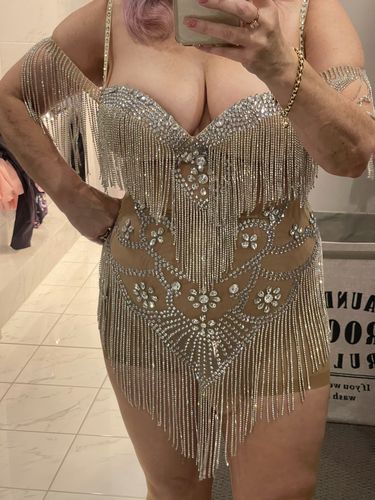 Customer photo review of Luxury Full Crystsal Leotard