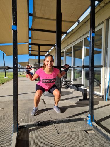 Customer photo review of Guantes Pesas GRAB Pink Camo