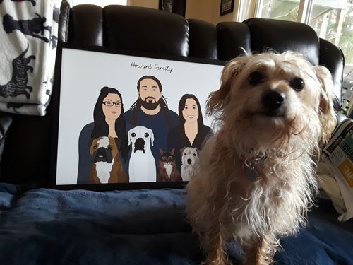 Customer photo review of Custom Framed Family Portrait