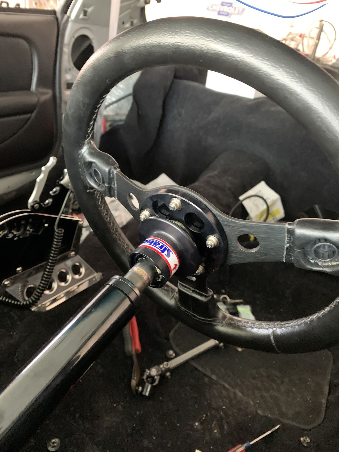 Customer photo review of 1982-2002 Camaro/Firebird Fbody Chromoly Lightweight Steering Column Race Only