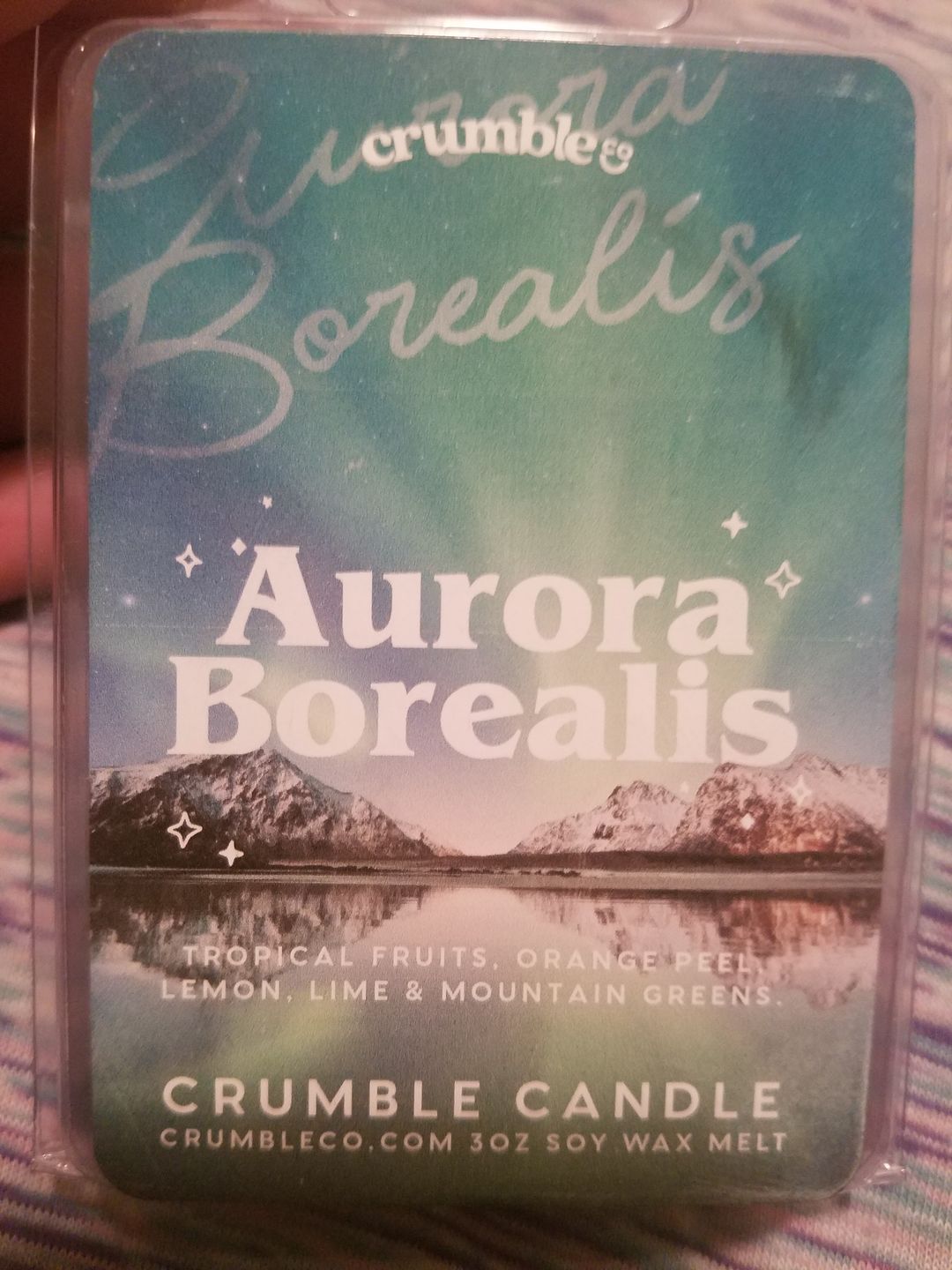 Customer photo review of Aurora Borealis Wax Melts