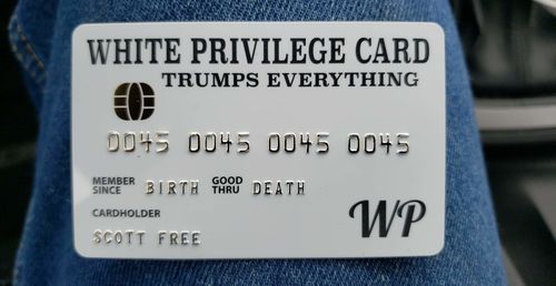 Customer photo review of White Privilege Card