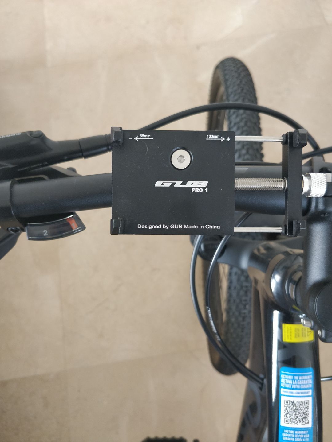 Customer photo review of מתקן לסלולרי לאופניים ולקורקינט GUB PRO 1 מאלומיניום