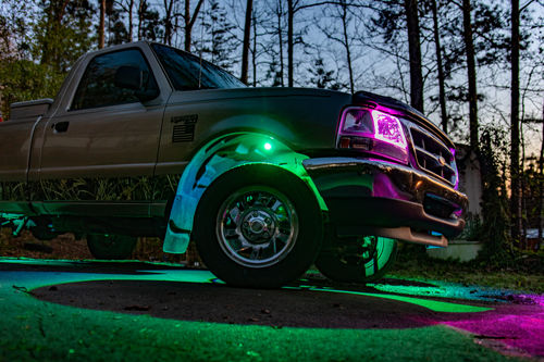 Customer photo review of Premium RGB+W Rock Lights 4-24 Piece Kits