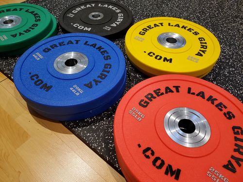 Customer photo review of Great Lakes Girya Polyurethane Bumper Plates - 150 KG Set