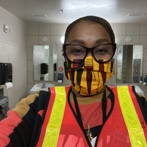 Customer photo review of PACK OF 6 ADULT REUSABLE FACE MASK