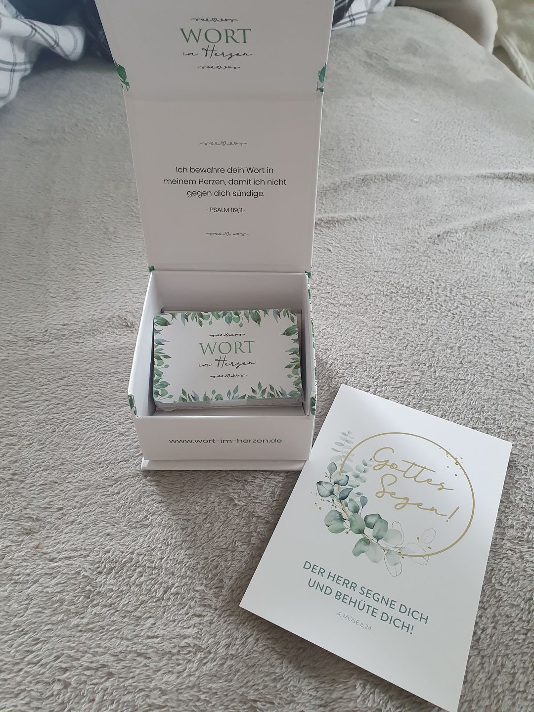 Customer photo review of Wort im Herzen · Basis-Set + Aufbewahrungsbox · Bibelverse