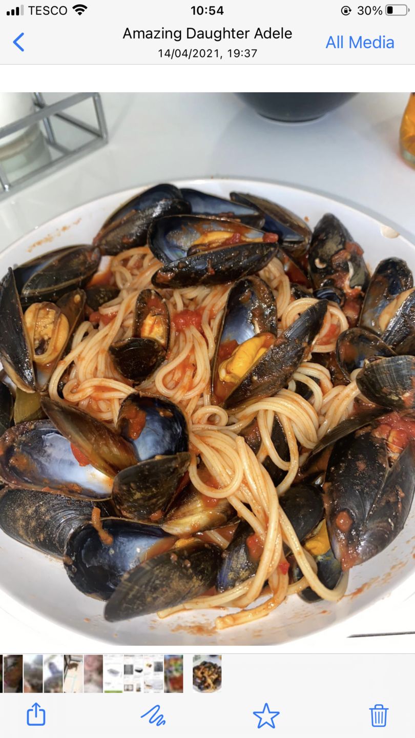 Customer photo review of Fresh Scottish Mussels (1kg)