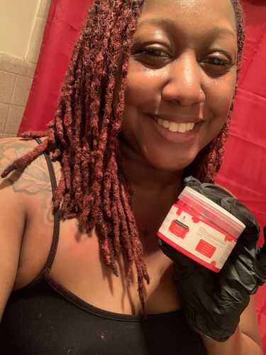 Customer photo review of Temporary Hair Color Pomade- Vegan