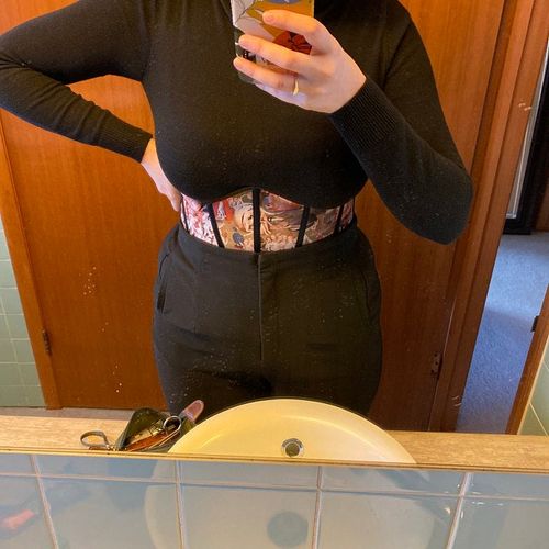 Customer photo review of Handmade The Garden of Earthly Delights belt corset