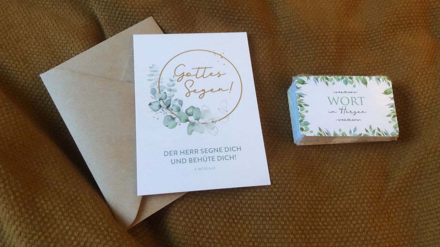 Customer photo review of Wort im Herzen · Basis-Set mit 48 Lernkarten · Bibelverse