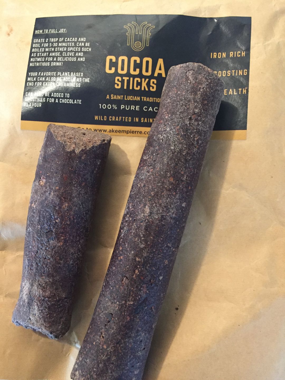 Customer photo review of Cocoa Sticks