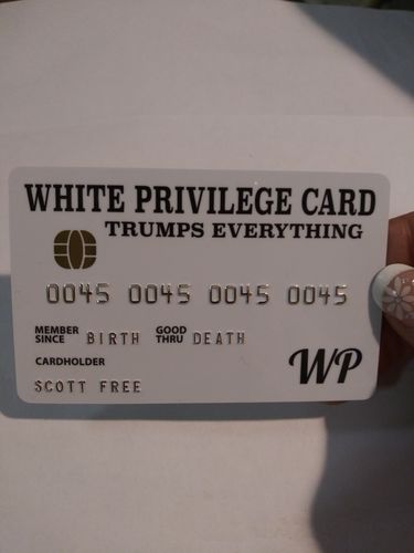 Customer photo review of White Privilege Card