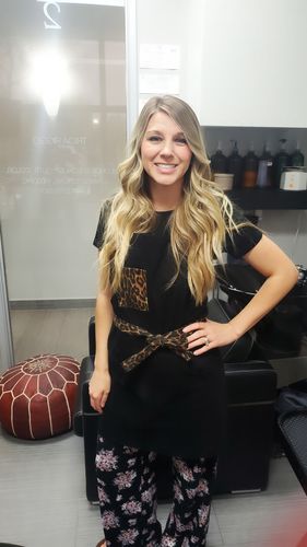 Customer photo review of Leopard Two Tone Apron (Pre Order)