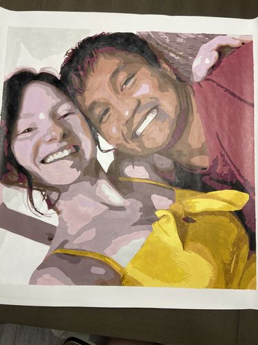 Customer photo review of Custom Paint By Numbers Kit - Upload Your Photo - Brush Set Included