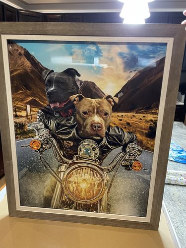 Customer photo review of 'Harley Wooferson' Personalized 2 Pet Poster